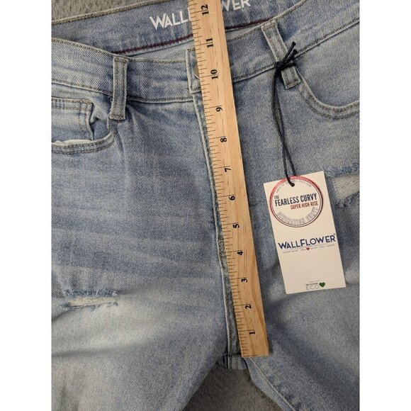Wallflower The Fearless Curvy Super High Rise Straight Jeans Womens 9 / 29 Blue - Picture 14 of 16